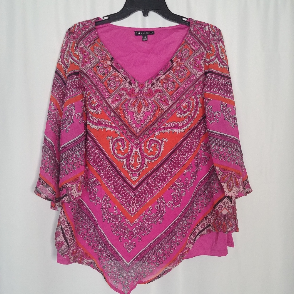 Sara Michelle Cape Blouse